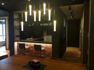 Luxury serviced residence for sale at KLCC, 1,496 sq.ft., 1 bedroom, 2 bathrooms, fully furnished with modern interiors, imported sound system, home theater, and premium finishes. RM 1.7 million. Freehold.