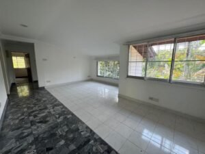 Elegant corner lot bungalow for rent in Bukit Tunku, Kuala Lumpur, featuring a spacious garden, modern interiors, and a bath tub for added comfort.