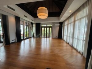 Luxurious Balinese-inspired bungalow in Ampang Hilir featuring tropical architecture, private swimming pool, and lush landscaping in Embassy Row