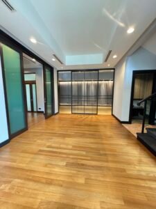 Luxurious Balinese-inspired bungalow in Ampang Hilir featuring tropical architecture, private swimming pool, and lush landscaping in Embassy Row