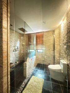 Luxurious 3-storey bungalow for sale in Bangsar. 15,000 sq.ft. built-up, 12,000 sq.ft. land, 7+2 rooms, 10 bathrooms, private swimming pool, parking for 10-12 cars. RM 16 million.