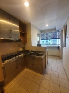 Luxury serviced residence for sale at Binjai Residency, KLCC. 2,098 sq.ft., 3+1 bedrooms, 4 bathrooms, 2 car parks. Fully furnished with modern essentials. Facilities include swimming pool, sauna, gym, tennis courts, clubhouse, and 24-hour security. RM 2.1 million.