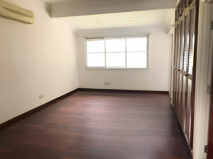 Elegant corner lot bungalow for rent in Bukit Tunku, Kuala Lumpur, featuring a spacious garden, modern interiors, and a bath tub for added comfort.