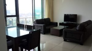 Spacious fully furnished condominium at Setia Sky Residences featuring 1,100 sq.ft. living space with 2 bedrooms, stunning KLCC views, comprehensive facilities and convenient MRT access