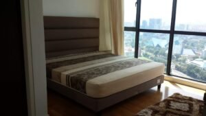 Spacious fully furnished condominium at Setia Sky Residences featuring 1,100 sq.ft. living space with 2 bedrooms, stunning KLCC views, comprehensive facilities and convenient MRT access