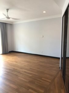 Luxurious fully furnished condominium in Bukit Tunku featuring 4 bedrooms, high ceilings, imported marble finishes, and balcony views of greenery and pool in exclusive Kenny Hills neighborhood