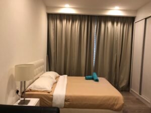 Contemporary fully furnished studio residence in Lorong Ceylon featuring 411 sq.ft. living space with balcony, pool and gym facilities, minutes from Bukit Bintang entertainment district and Jalan Alor Food Street