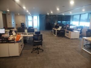 Modern 13-floor commercial tower in KL Eco City featuring 59,527 sq.ft. of fully tenanted retail and office space, offering immediate rental income and premium Jalan Bangsar location