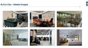 Modern 13-floor commercial tower in KL Eco City featuring 59,527 sq.ft. of fully tenanted retail and office space, offering immediate rental income and premium Jalan Bangsar location