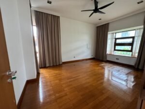 Modern 5,000 sq.ft. semi-detached residence in award-winning Tijani 2 South, Bukit Tunku, featuring 4+1 bedrooms, private garden, and resort-style facilities.