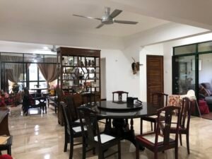 Renovated fully furnished condominium in Sri Kenny, Bukit Tunku – 2,271 sq.ft., 3+1 bedrooms, huge lanai with pool & greens view, freehold.