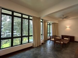 Renovated freehold penthouse in Bukit Tunku featuring huge lanai balcony with pool & greenery views, 4,300 sq.ft., 4+1 bedrooms, modern finishes.