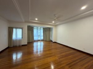 Renovated freehold penthouse in Bukit Tunku featuring huge lanai balcony with pool & greenery views, 4,300 sq.ft., 4+1 bedrooms, modern finishes.