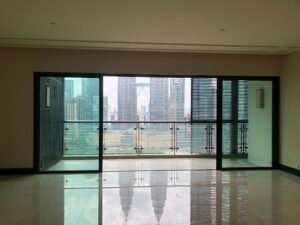 Luxurious freehold condominium in KLCC featuring direct Petronas Twin Towers view from living & master bedroom, private lift entrance, 3,628 sq.ft.