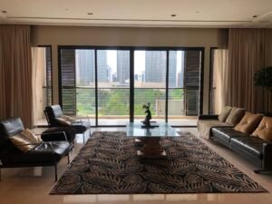 Luxurious fully furnished condominium in KLCC featuring direct Petronas Twin Towers view, private lift entrance, grand piano & chandelier, 3,703 sq.ft.