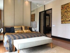 Luxurious fully furnished condominium in KLCC featuring direct Petronas Twin Towers view, private lift entrance, grand piano & chandelier, 3,703 sq.ft.