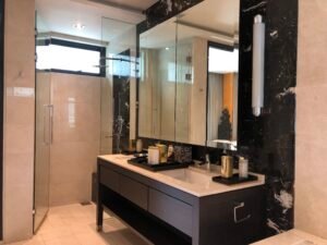 Luxurious fully furnished condominium in KLCC featuring direct Petronas Twin Towers view, private lift entrance, grand piano & chandelier, 3,703 sq.ft.