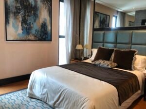 Luxurious fully furnished condominium in KLCC featuring direct Petronas Twin Towers view, private lift entrance, grand piano & chandelier, 3,703 sq.ft.