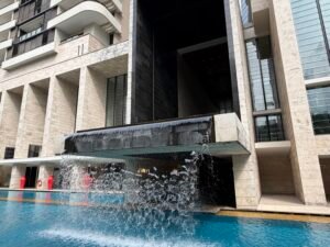 Spacious freehold duplex condominium in KLCC featuring huge lanai balcony with perpetual Petronas Twin Towers view, private lift entrance, 4,284 sq.ft.