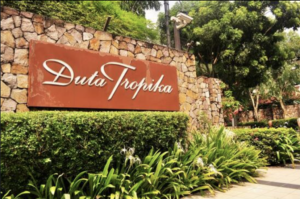 Freehold terrace house for rent at Duta Tropika Kuala Lumpur, 3,820 sq.ft. built-up on 2,400 sq.ft. land, 4+1 bedrooms, 2 covered car parks, gated and guarded, available August 2026 at RM 12,500 per month.