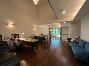 Recently refurbished freehold terrace house for rent in Desa ParkCity Kuala Lumpur, Type B layout, 4,306 sq.ft. built-up, 4+1 bedrooms, 6 bathrooms, gated and guarded township, RM 18,000 per month.