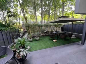 Recently refurbished freehold terrace house for rent in Desa ParkCity Kuala Lumpur, Type B layout, 4,306 sq.ft. built-up, 4+1 bedrooms, 6 bathrooms, gated and guarded township, RM 18,000 per month.
