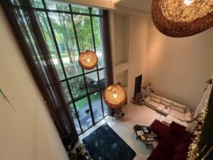 Recently refurbished freehold terrace house for rent in Desa ParkCity Kuala Lumpur, Type B layout, 4,306 sq.ft. built-up, 4+1 bedrooms, 6 bathrooms, gated and guarded township, RM 18,000 per month.