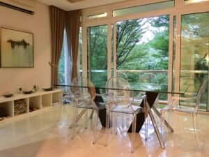 Spacious partially furnished condominium in Bukit Tunku featuring 2.943 sq.ft., 3+1 bedrooms, 5 bathrooms, 3 car parks, and premium Kuala Lumpur location.